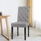 Costway Set of 2 Parsons Upholstered Fabric Chair with Wooden Legs Pink/Beige/Grey/White&Black